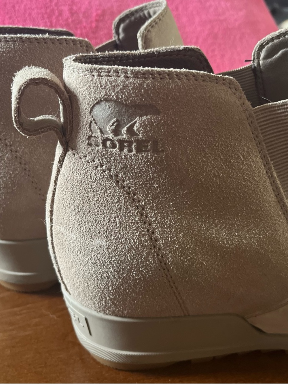Sorel Beige Suede Chelsea Ankle Booties - Picture 2 of 4